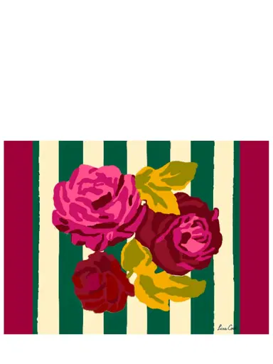 LISA CORTI Set Of 2 Nizam Stripes Green Placemats | Thumbnail 1