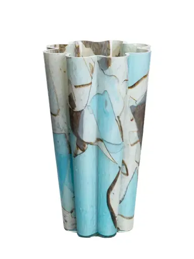 STORIES OF ITALY Nougat Aquamarine Bucket Vase | Thumbnail 1