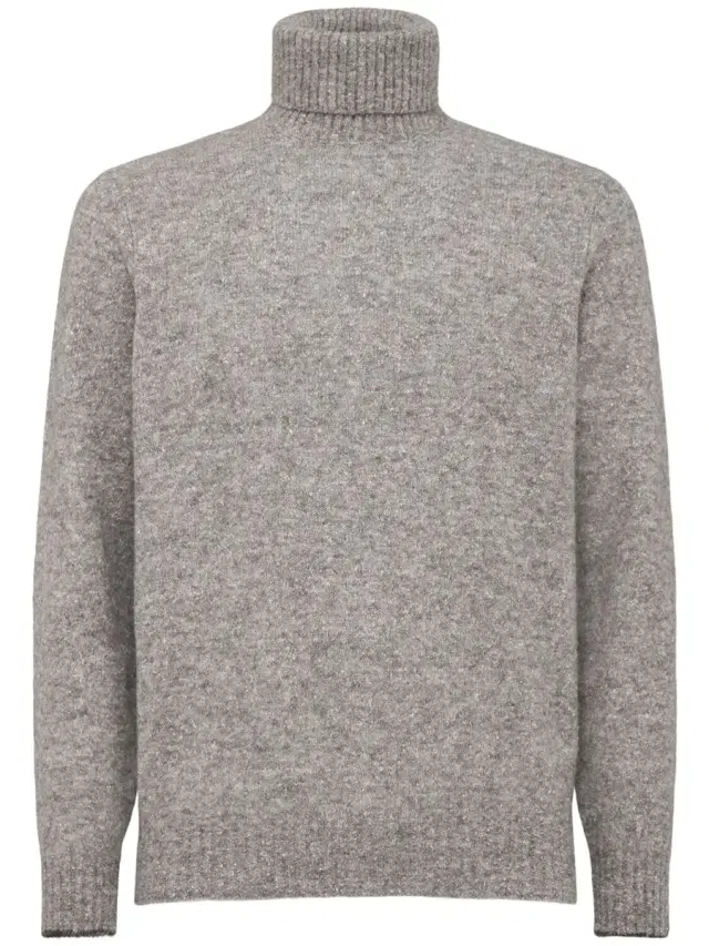 Alpaca Blend Knit Turtleneck Sweater
