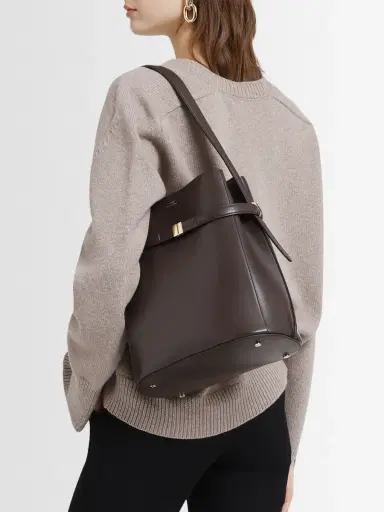 TOTEME Belted Nappa Leather Bucket Bag | Thumbnail 3