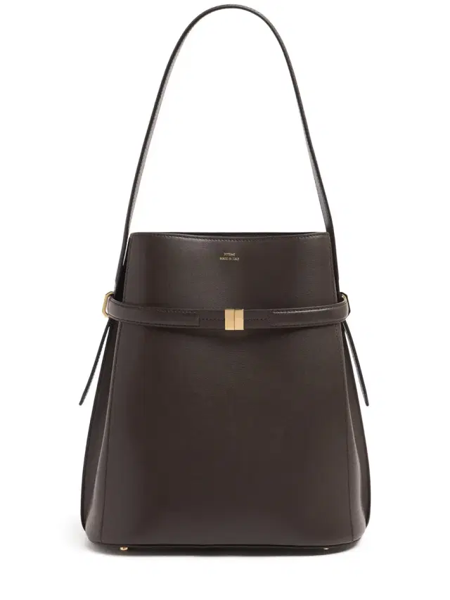 Belted Nappa Leather Bucket Bag