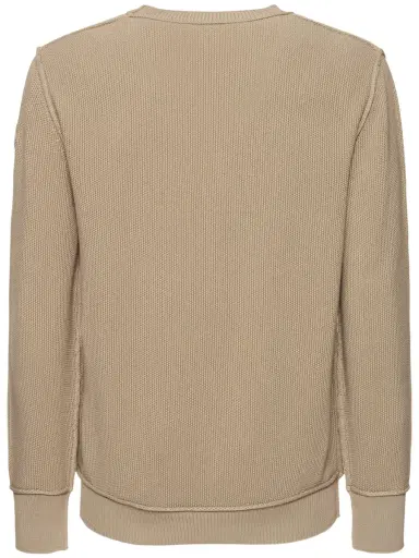 MONCLER Textured Cotton Crewneck Sweater | Thumbnail 5