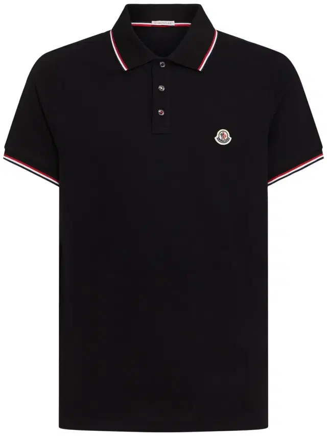 Tricolour-trimmed Cotton Piquet Polo
