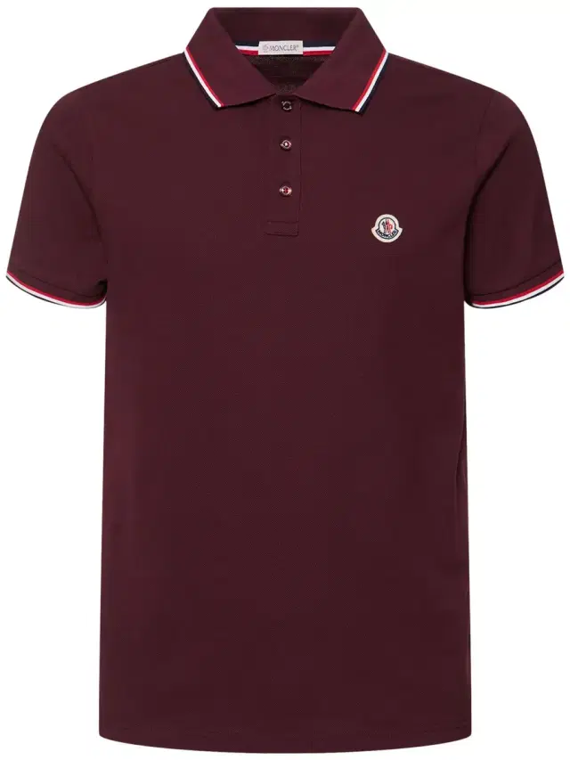 Tricolour-trimmed Cotton Piquet Polo