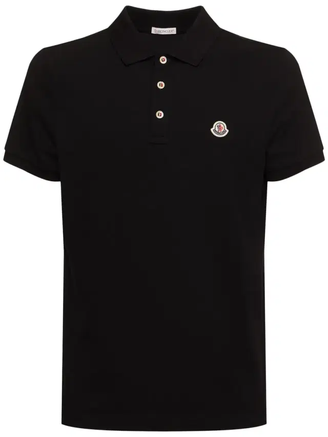 Logo Patch Cotton Polo Shirt