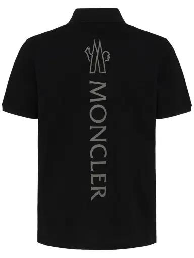 MONCLER Logo Cotton Piquet Polo Shirt | Thumbnail 4