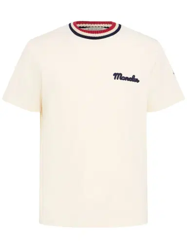 MONCLER Logo Cotton Jersey T-shirt | Thumbnail 1 MONCLER Logo Cotton Jersey T-shirt | Thumbnail 1