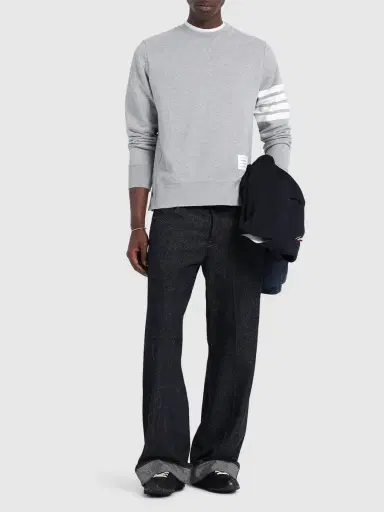 THOM BROWNE Cotton Jersey Logo Sweatshirt | Thumbnail 2 THOM BROWNE Cotton Jersey Logo Sweatshirt | Thumbnail 2