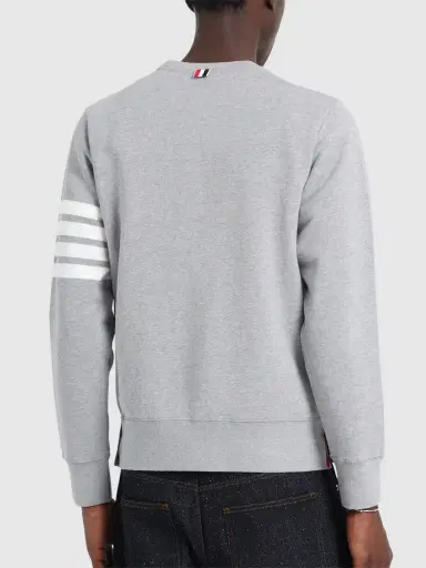 THOM BROWNE Cotton Jersey Logo Sweatshirt | Thumbnail 3 THOM BROWNE Cotton Jersey Logo Sweatshirt | Thumbnail 3