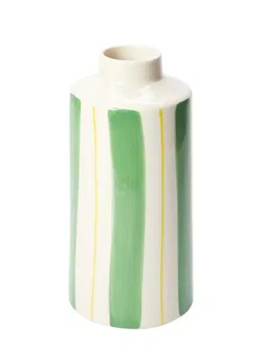 THE CONRAN SHOP Small Green Stripes Vase | Thumbnail 1