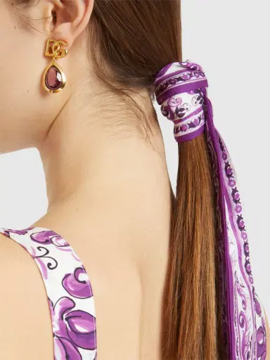 DOLCE & GABBANA Logo Stone Clip-on Earrings | Thumbnail 2