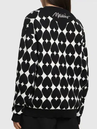MOSCHINO Printed Cotton Knit Sweater | Thumbnail 3