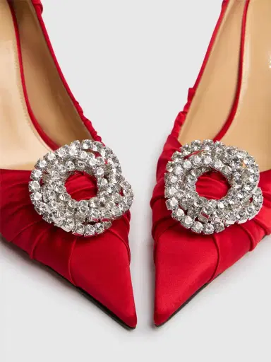 MACH & MACH 85mm Galaxy Satin Pumps | Thumbnail 4