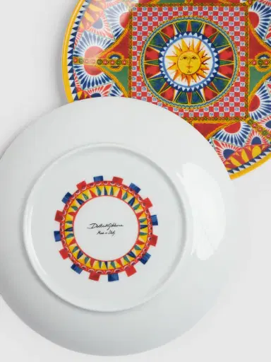 DOLCE & GABBANA Set Of 2 Sole Carretto Dinner Plates | Thumbnail 3