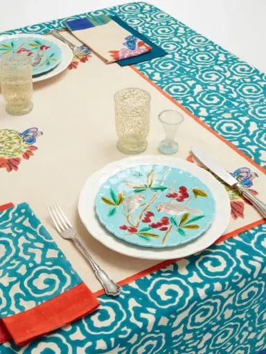 LISA CORTI Set Of 4 Knight Peacock Napkins | Thumbnail 2
