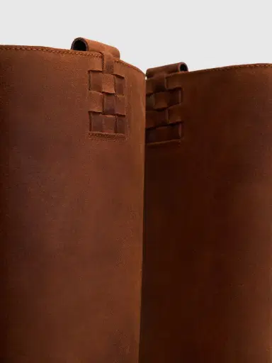 HEREU 20mm Anella Waxed Leather Tall Boots | Thumbnail 4