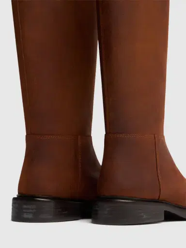 HEREU 20mm Anella Waxed Leather Tall Boots | Thumbnail 5