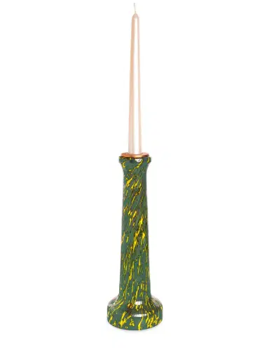 STORIES OF ITALY Green & Yellow Candlestick | Thumbnail 1 STORIES OF ITALY Green & Yellow Candlestick | Thumbnail 1