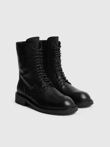 ANN DEMEULEMEESTER 40mm Danny Leather Combat Boots | Thumbnail 3