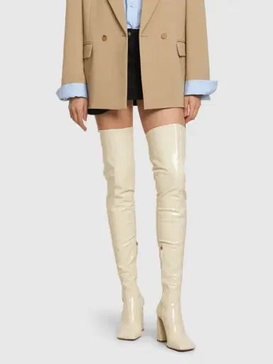 AMINA MUADDI 95mm Marine Latex Thigh-high Boots | Thumbnail 2