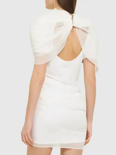 JACQUEMUS La Robe Castagna Draped Satin Dress | Thumbnail 3