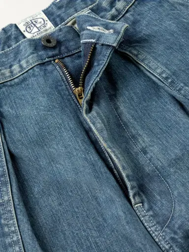 KAPITAL Rushfield Remake Wide-Leg Panelled Distressed Jeans - Men | Thumbnail 6