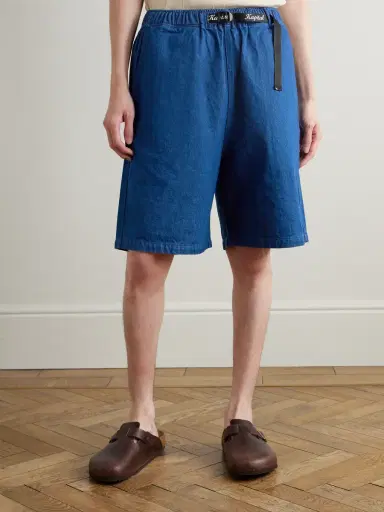 KAPITAL Easy Wide-Leg Belted Denim Shorts - Men | Thumbnail 3