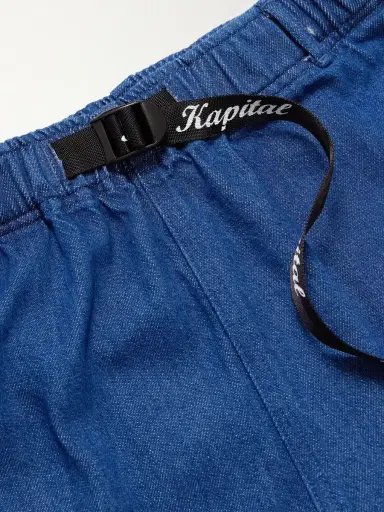 KAPITAL Easy Wide-Leg Belted Denim Shorts - Men | Thumbnail 5