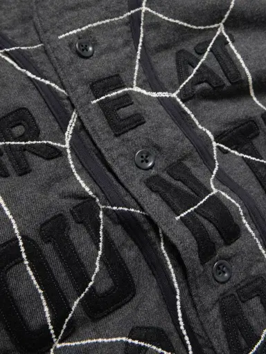KAPITAL Embroidered Felt-Trimmed Cotton and Wool-Blend Shirt - Men | Thumbnail 5 KAPITAL Embroidered Felt-Trimmed Cotton and Wool-Blend Shirt - Men | Thumbnail 5