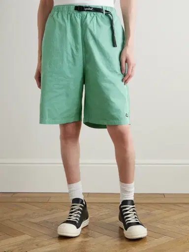 KAPITAL Easy Wide-Leg Belted Cotton-Twill Shorts - Men | Thumbnail 3 KAPITAL Easy Wide-Leg Belted Cotton-Twill Shorts - Men | Thumbnail 3