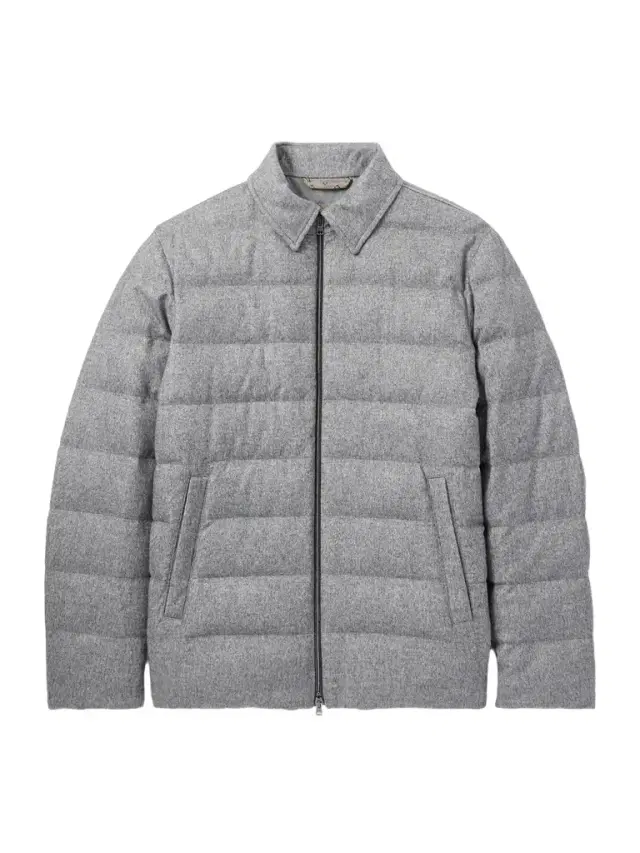 HERNO Leather-Trimmed Quilted Silk and Cashmere-Blend Down Jacket - Men