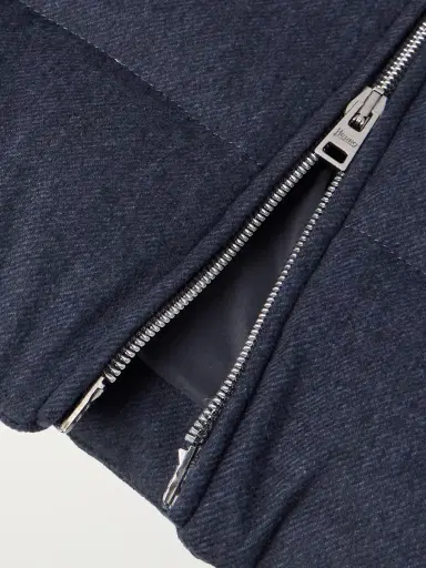 HERNO Suede-Trimmed Quilted Silk and Cashmere-Blend Twill Down Gilet - Men | Thumbnail 5