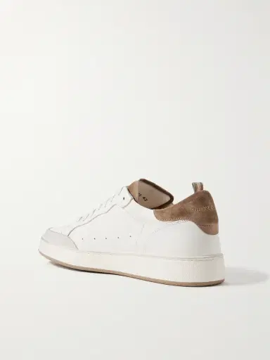Officine Creative The Answer 001 Distressed Suede-Trimmed Leather Sneakers - Men | Thumbnail 3 Officine Creative The Answer 001 Distressed Suede-Trimmed Leather Sneakers - Men | Thumbnail 3