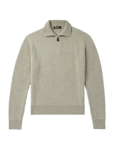 Loro Piana Plane Tree Ribbed Cashmere Half-Zip Sweater - Men | Thumbnail 1 Loro Piana Plane Tree Ribbed Cashmere Half-Zip Sweater - Men | Thumbnail 1