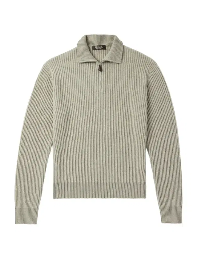 Loro Piana Plane Tree Ribbed Cashmere Half-Zip Sweater - Men