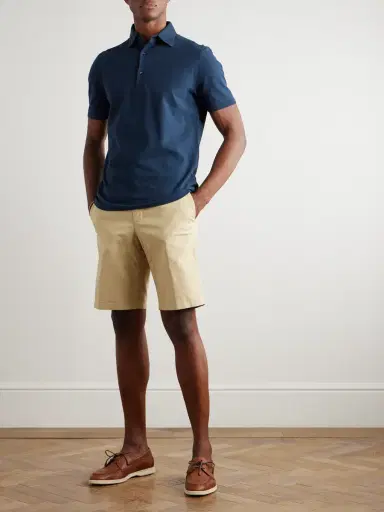 Loro Piana Garment-Dyed Cotton-Piqué Polo Shirt - Men | Thumbnail 2