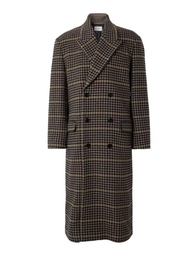 Double-Breasted Houndstooth Wool Coat - Men
