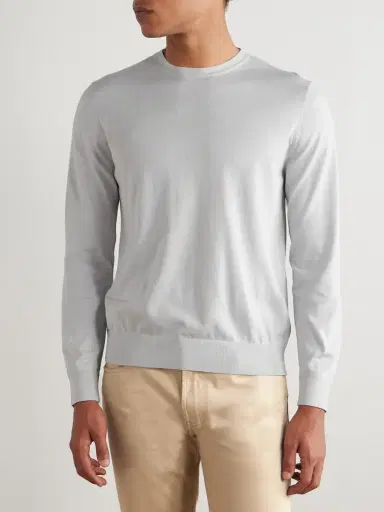 Loro Piana Ice Wish™ Sea Island Cotton Sweater - Men | Thumbnail 3