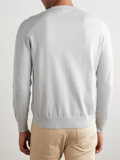 Loro Piana Ice Wish™ Sea Island Cotton Sweater - Men | Thumbnail 4