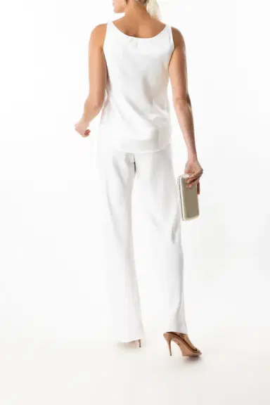 PETER COHEN Bias Wide Leg Pant - White | Thumbnail 4 PETER COHEN Bias Wide Leg Pant - White | Thumbnail 4