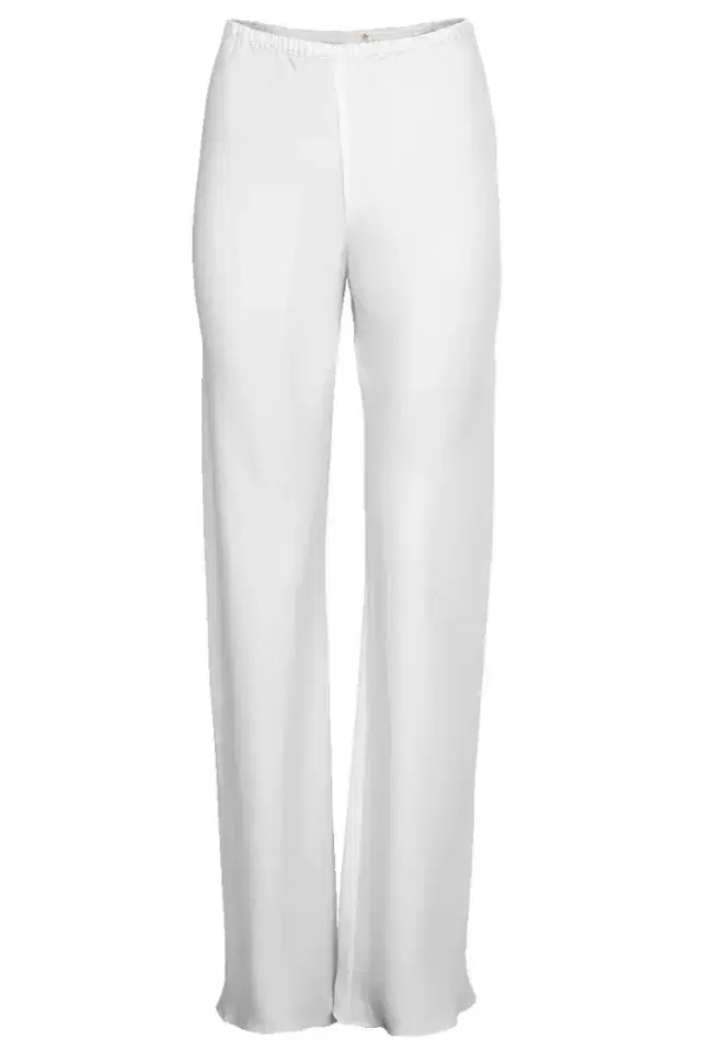 PETER COHEN Bias Wide Leg Pant - White