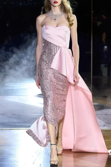 PAMELLA ROLAND Double Face Sequin Gown | Thumbnail 1