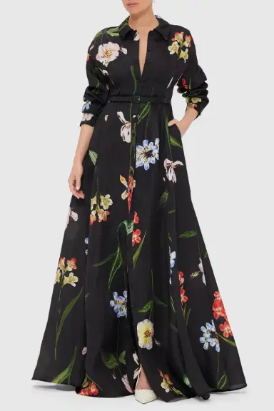LEO LIN Josephine Gown - Ebony | Thumbnail 2