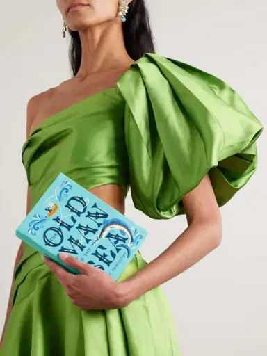 Olympia Le-Tan The Old Man And The Sea Embroidered Appliquéd Canvas Clutch | Thumbnail 2