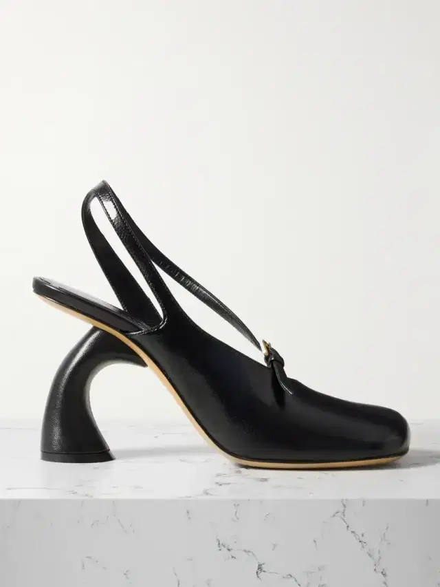 Leather Slingback Pumps