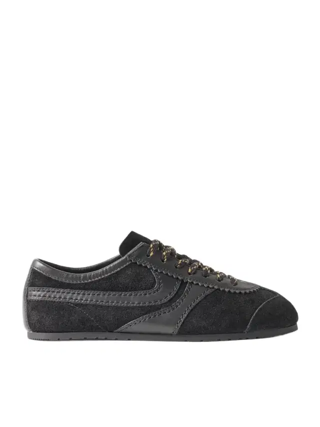 Dries Van Noten Leather-trimmed Suede Sneakers