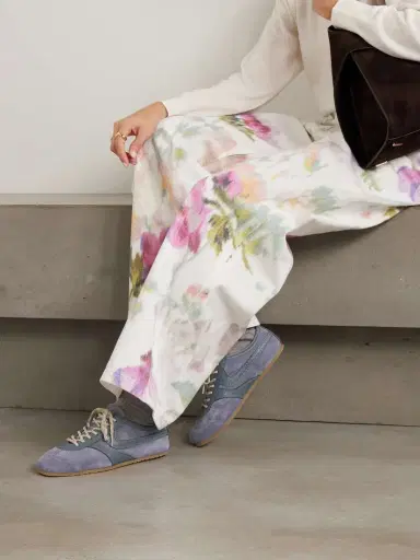Dries Van Noten Leather-trimmed Suede Sneakers | Thumbnail 2 Dries Van Noten Leather-trimmed Suede Sneakers | Thumbnail 2