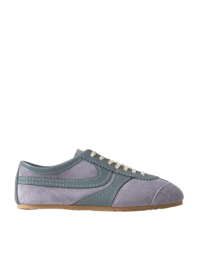 Leather-trimmed Suede Sneakers