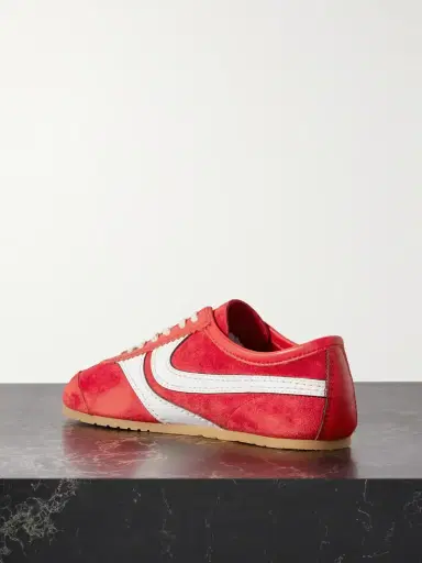 Dries Van Noten Leather-trimmed Suede Sneakers | Thumbnail 3 Dries Van Noten Leather-trimmed Suede Sneakers | Thumbnail 3