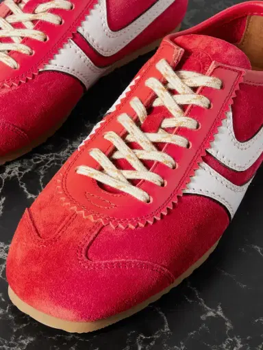 Dries Van Noten Leather-trimmed Suede Sneakers | Thumbnail 4 Dries Van Noten Leather-trimmed Suede Sneakers | Thumbnail 4